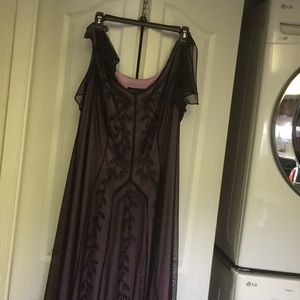 Purple, with rhinestone dress